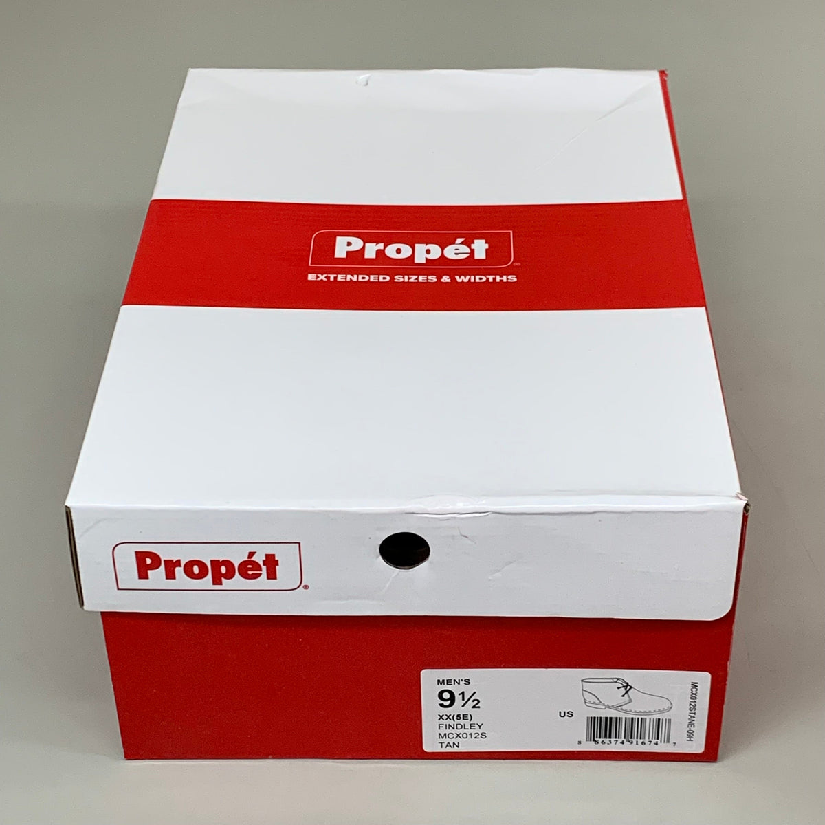 PROPET Findley Chukka Boot XX(5E) Men's SZ 9.5 Tan MCX012STANE-09H