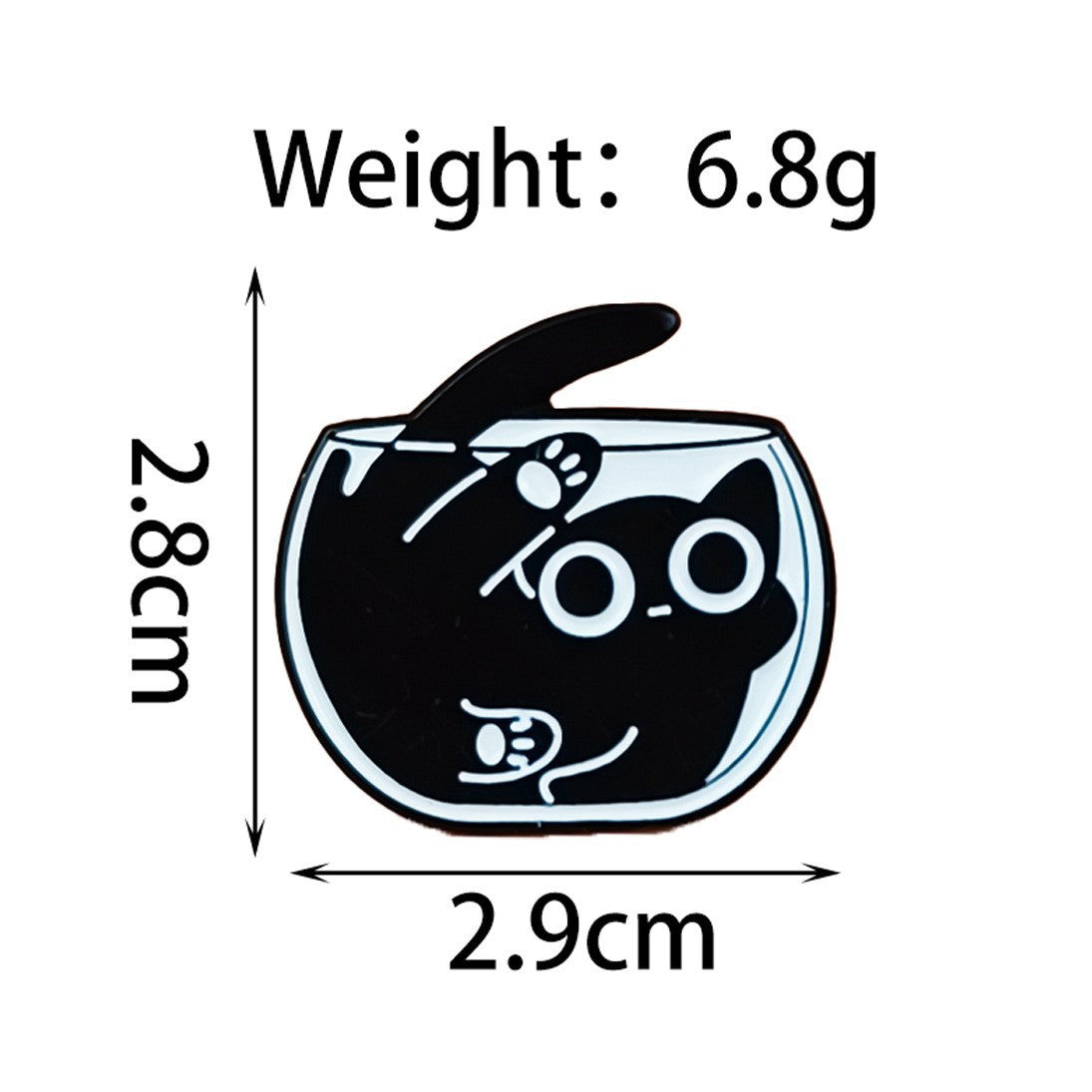 Black Catstyle Brooch, Versatile And Niche, Made Of Alloy For Clothing
