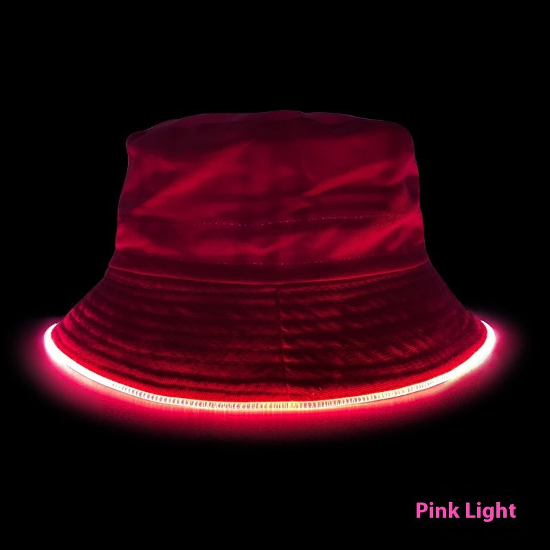Sun LED Light Optical Fiber Luminous Bucket Hat