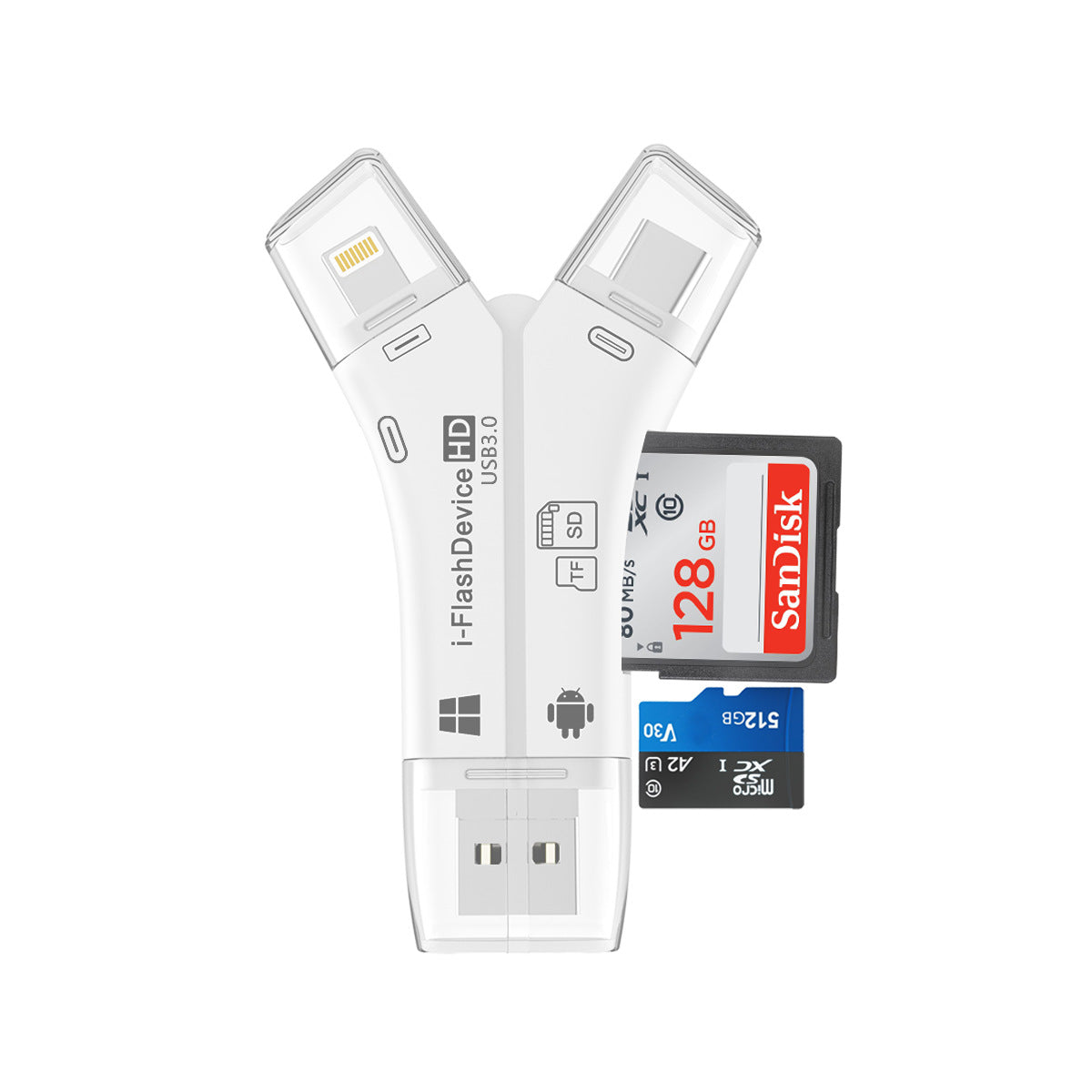 Mobile Phone Card Reader TF SD Multifunctional Four In One Universal