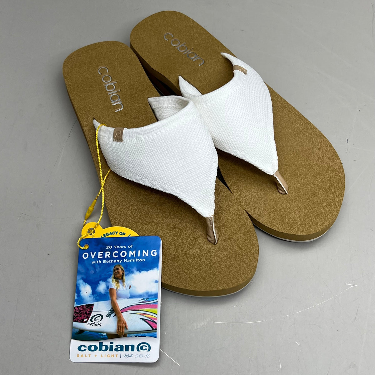 COBIAN Bermuda Bounce Mesh Strap Women's Sz 6 EU 35.5 Cream BEB24-110-9