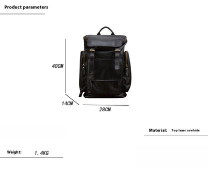 British Style Leather Men's Backpack