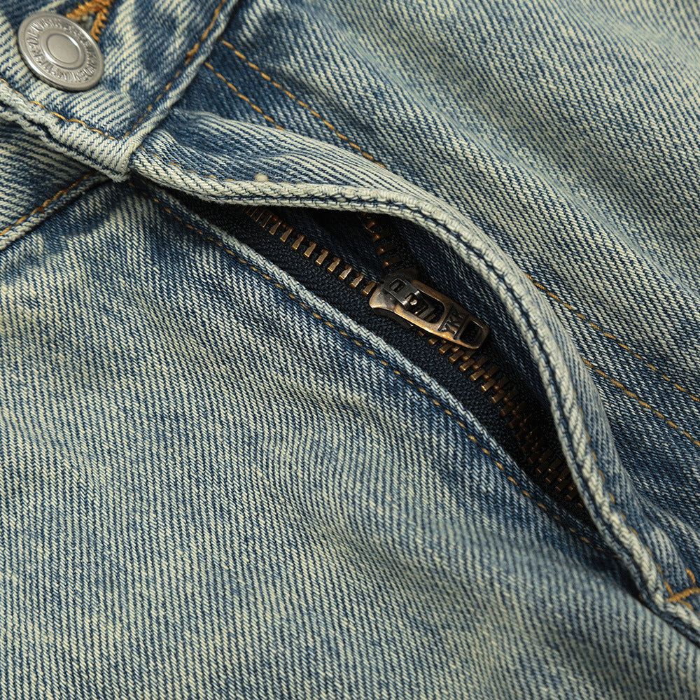 Fashion Light Color Washed Jeans Men