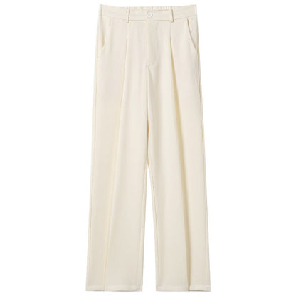 Men's Casual Draped Straight Suit Pants