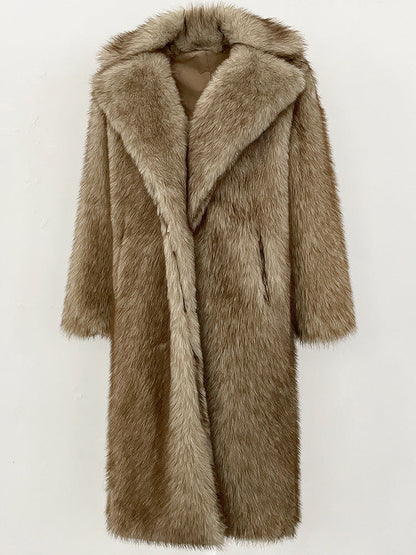 High-quality Artificial Fur Faux Fur Coat For Women