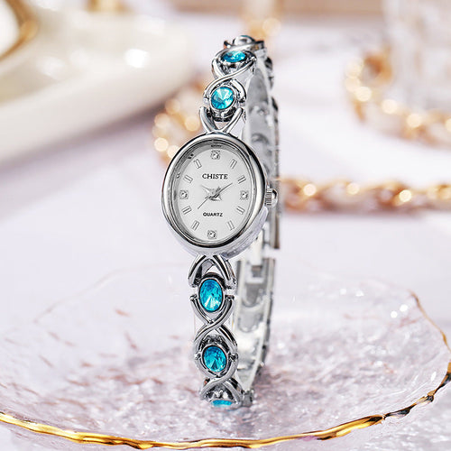 Womens Colored Diamond Niche High Appearance Value Bracelet Watch