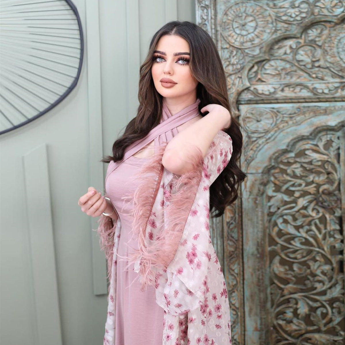 Celebrity Camel Dress With Neck