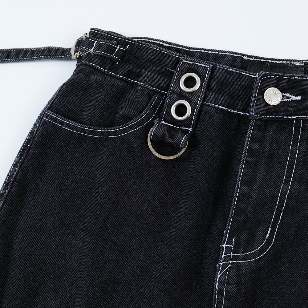 Fashion Punk Rock Cargo Jeans Men