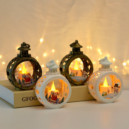 Christmas decorations, luminous night lights, pendant decorations, props, desktop candles, table lamps, and window displays
