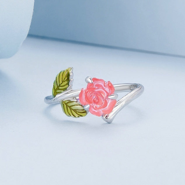 UV-activated Color-changing Flower Open Ring