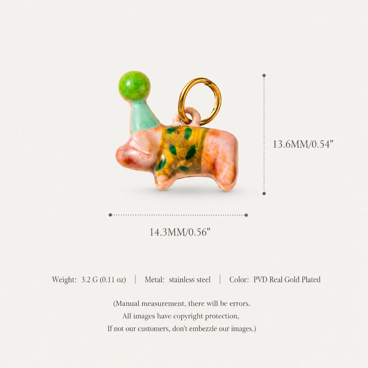 Animal Puppy Series Zircon Pendant