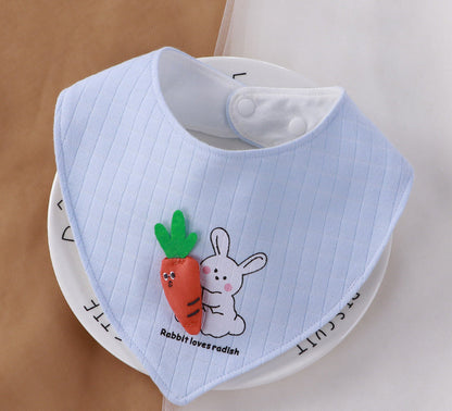 Newborn Baby Cotton Soft Bib Cartoon Pattern