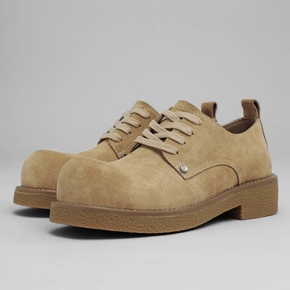 Casual Platform Height-increasing Martain Boots Big Head Derby Shoes British Style