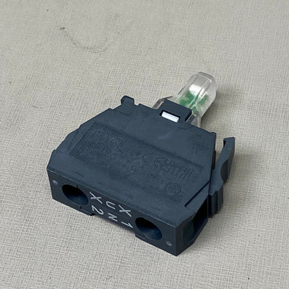 SCHNEIDER ELECTRIC Snap In Light Module Push Button 1.8"x1.3"x0.4" Black ZBVG1