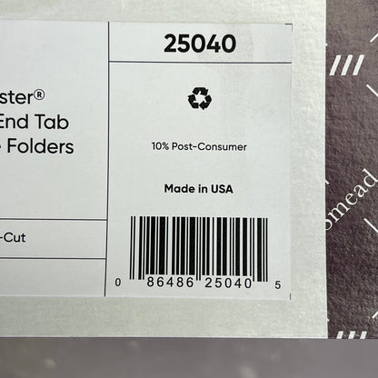 SMEAD (50 PACK) End-Tab Folders W/ Fasteners Straight Cut 2-Ply Blue 25040