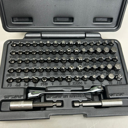 VIM TOOLS (77 PCS) Low Profile Master Bit Set 5/8" Long Bits Black VHC77