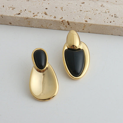 New Chinese Style Accessories Irregular Stitching Black Onyx Necklace Women
