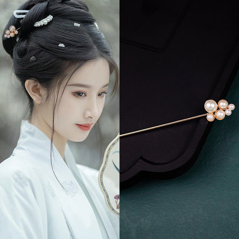 Ancient Style Han Chinese Clothing Handmade Updo Alloy Hairpin Hairpin
