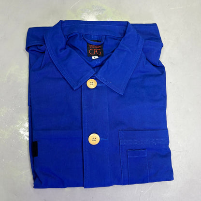 CPG CODEGRAPHY WORLDWIDE 4 Pocket Button Up Shore Coat Men's Sz L Blue