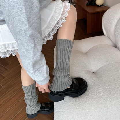 Thickened Knitted JK-style Sock Booties For Women