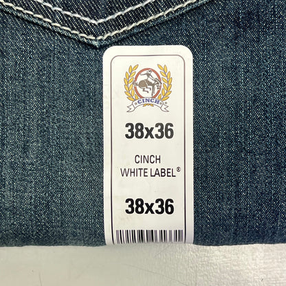 CINCH Relaxed Fit White Label Jeans Men's Sz 38 X 36 Stonewash Indigo MB92834019