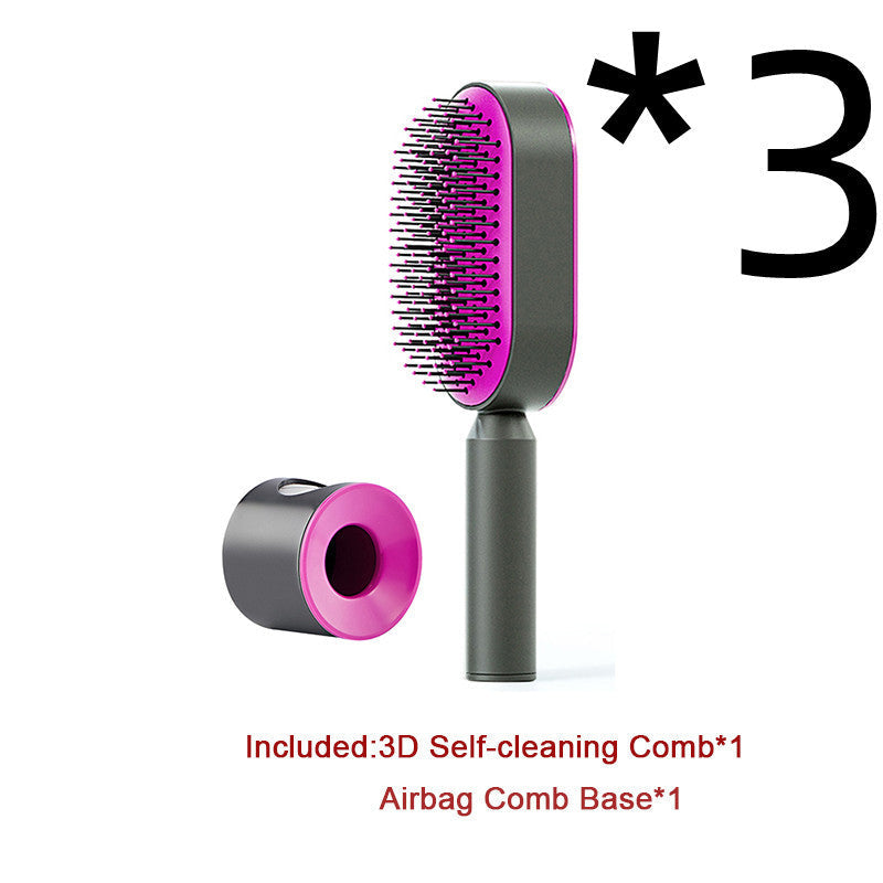 Self Cleaning Hair Brush One-key Airbag Massage