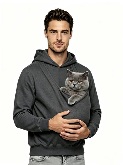 2026 New European And American Style Unisex Kangaroo Pocket Multi-functional Parent-child Nursing Hoodie For Autumn And Winter