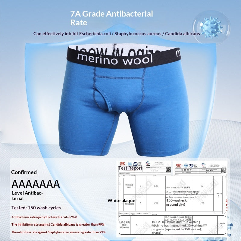 Mens Merino Wool Athletic Boxer Briefs