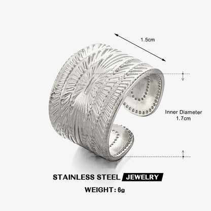 Minimalist-style Stainless Steel Ring For Women