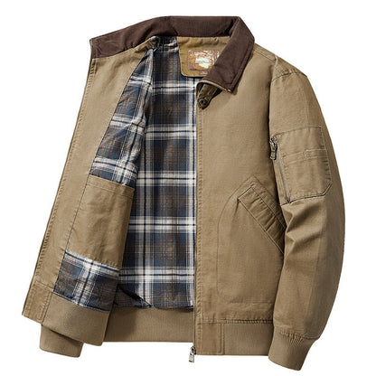 Men's Washed Cotton Flight Jacket