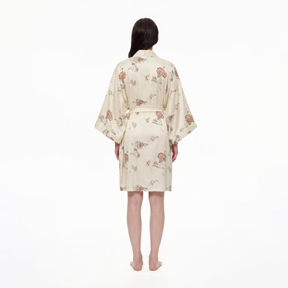 Printed Bathrobe Pajamas Womens Loungewear Nightgown