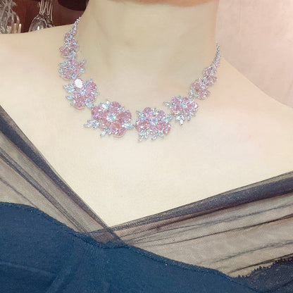 Diamond Flower Zircon Jewelry Set