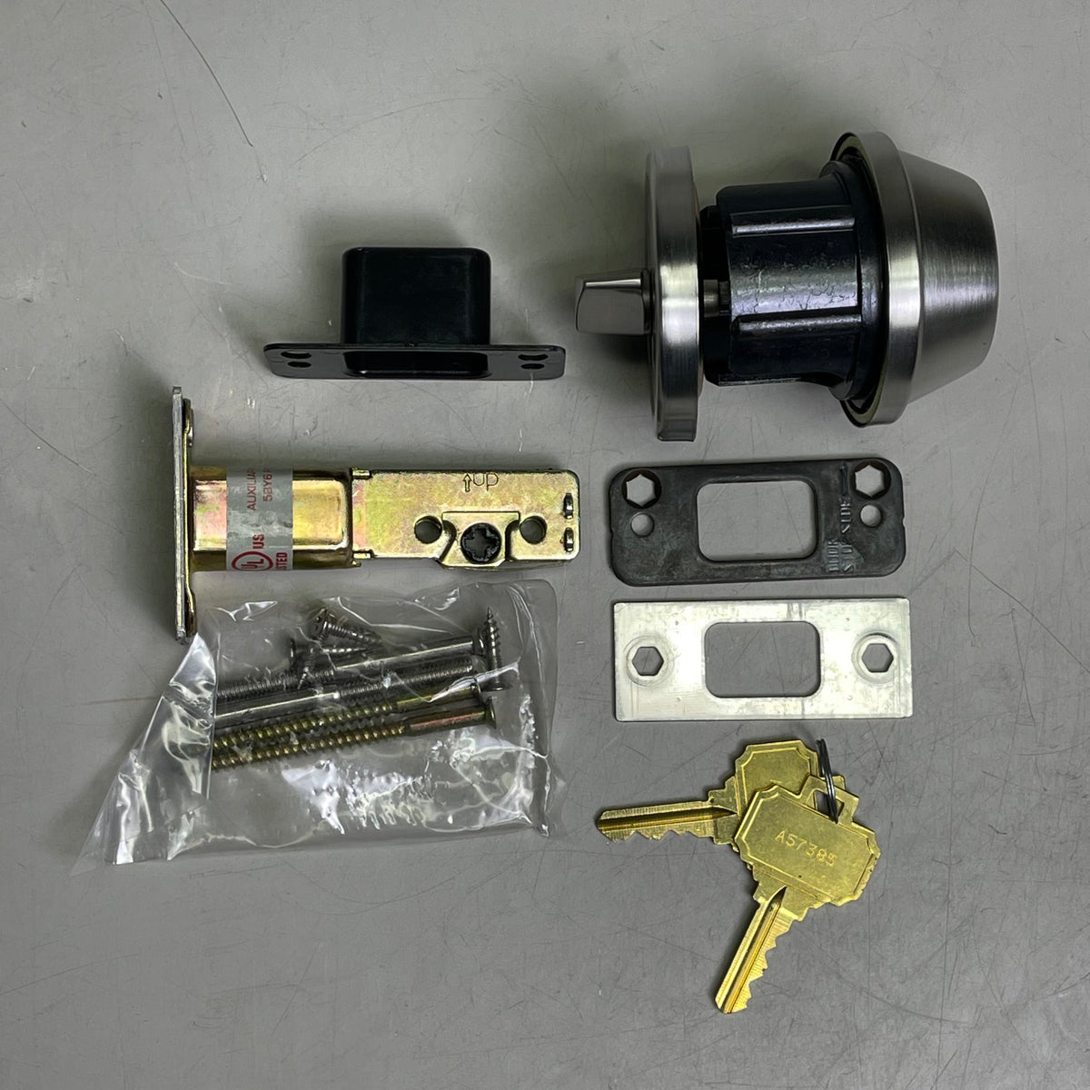 HAGER Deadbolt Satin Stainless Steel Grade 2 Cylinder Thumbturn 3215-32D