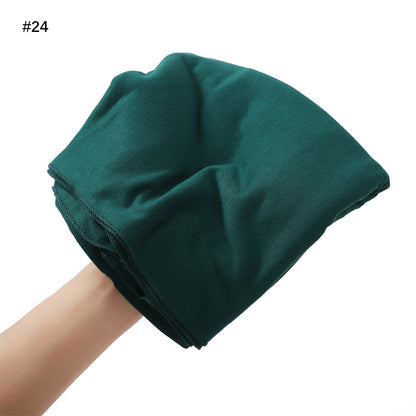 Solid-color Large-size Modal Sweatband Single-color Mercerized Cotton Turban Headscarf