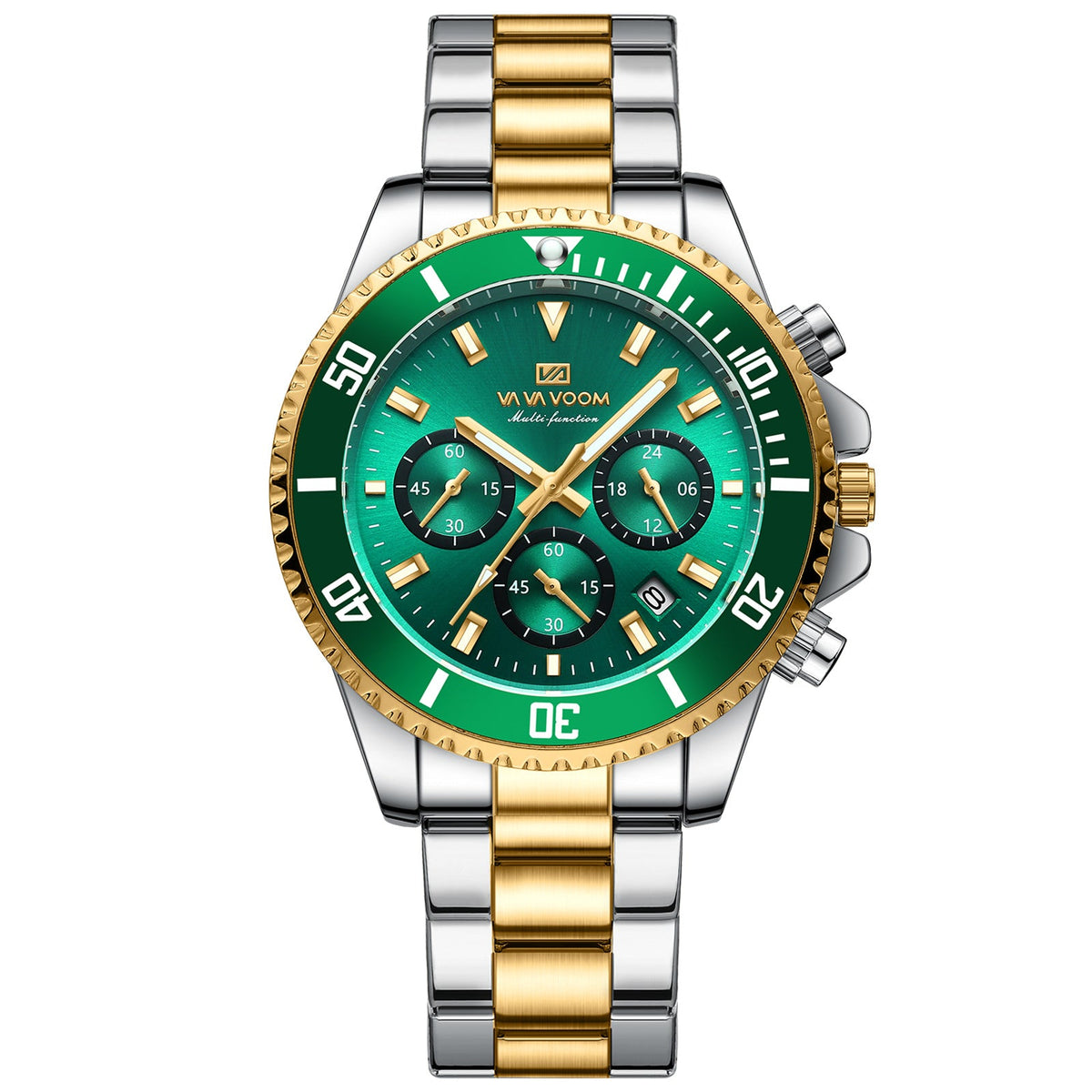 Multifunctional Three-eye Quartz Watch Waterproof And Luminous