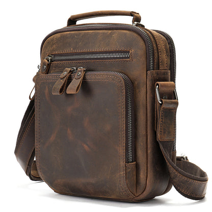 Large-capacity Leather Retro Messenger Bag