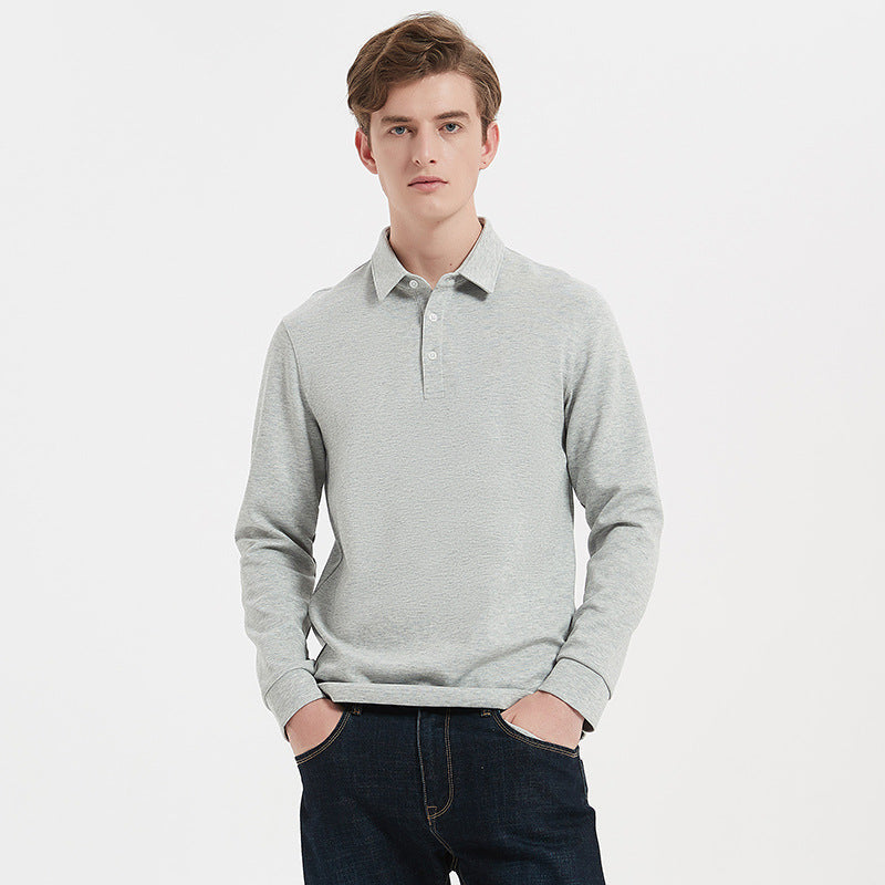 Unisex Thickened Long Sleeve Polo Shirt