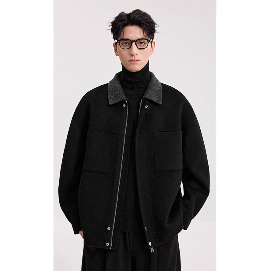 High-grade Lamb Wool Lapel Double-faced Wool Jacket