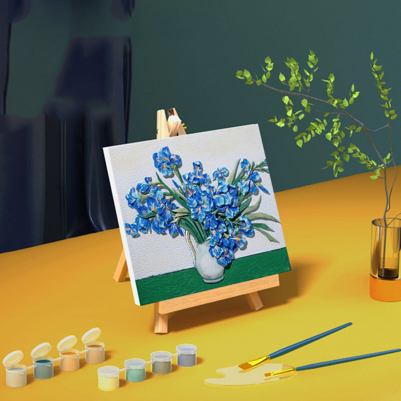 Relief Van Gogh's Irises DIY 3D Oil Painting Kit