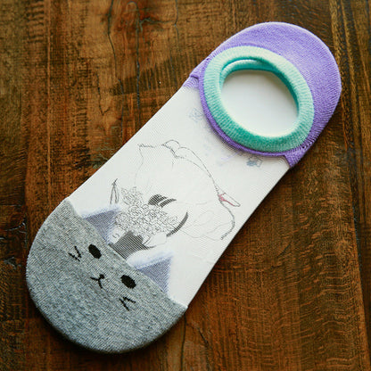 Cartoon Crystal Transparent Ankle Socks