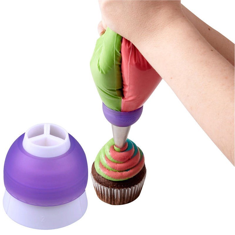 3-Color Cake Decorating Pastry Bag Nozzle Converter