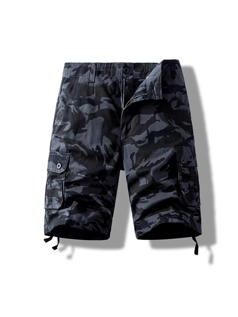 Foreign Trade All-cotton Multi-pocket Work Shorts
