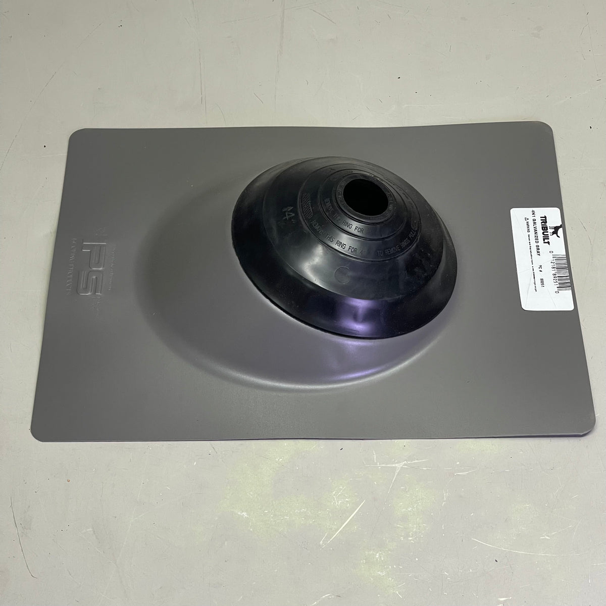 TRIBUILT 4N1 Galvanized Roof Flashing 12" x 16" Base Grey 89251