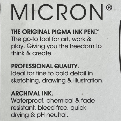 SAKURA (3-PACK) Pigma Micron Pens 0.25mm, 0.45mm, 0.60mm Cool Gray 50163