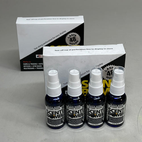 SCENT BOMB (2 PACK, 4 BOTTLES PER PACKAGE) Concentrated Air Freshener 1 fl oz