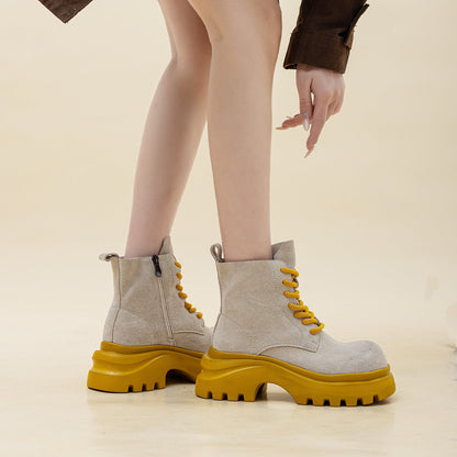 Womens Full-grain Leather Ankle Boots