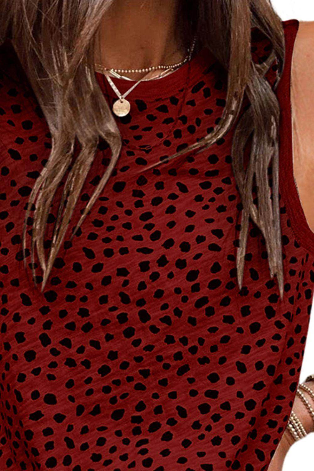 Printed Round Neck Tank for Women - Comfortable Fit