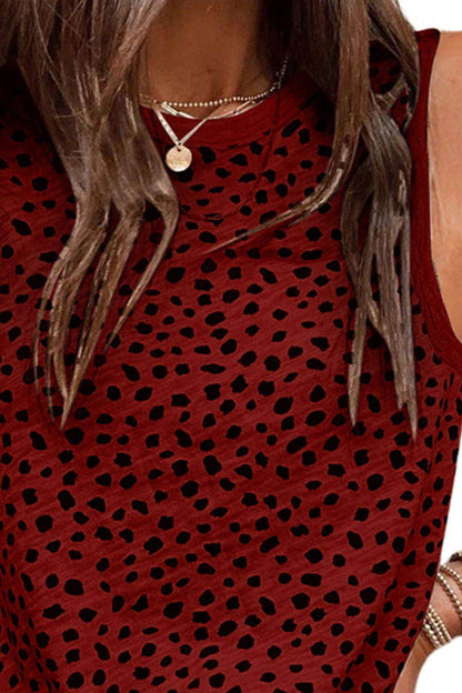 Printed Round Neck Tank for Women - Comfortable Fit