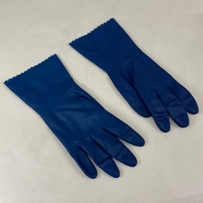 SAFETY ZONE (2 Pack, 24 Gloves) Unlined Latex Canner Gloves  Small Blue