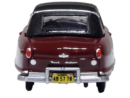 1950 Nash Rambler Custom Landau Convertible (Closed) Sunset Maroon with Black Top 1/87 (HO) Scale Diecast Model Car by Oxford Diecast